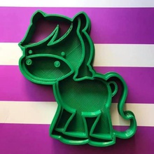 pony cookie cutter tool animal animals 3d print model - Mito3D