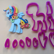 pony unicorn fondant-cutter-andere genießbare Pasten kalten Porzellan Keramik home essbare paste cutter kalte 3d print model - Mito3D