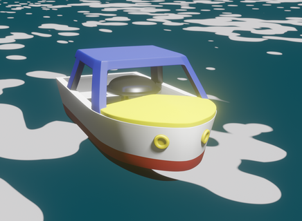 ponyo boat studio ghibli cute figure 3d print model - Mito3D
