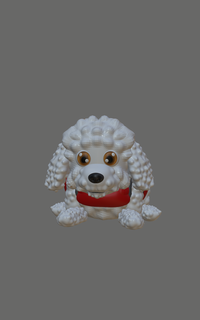 poodle animal cão poodle brinquedo arte brinquedo 3d print model - Mito3D