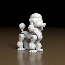 poodle dog flexi art poodle poodle dog flexi 3d print model - Mito3D