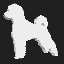 poodle cão chave anel 3d print model - Mito3D