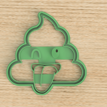 poop kesici çerez sanat popo kes kurabiye eğlenceli emoji 3d print model - Mito3D