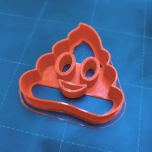 poop emoji cookie cutter stencil baking 3d print model - Mito3D