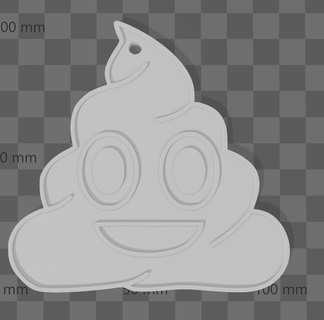 mierda emoji llavero 3d print model - Mito3D