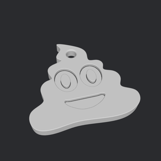 poop emoji keychain keychain poop emoji  3d print model - Mito3D