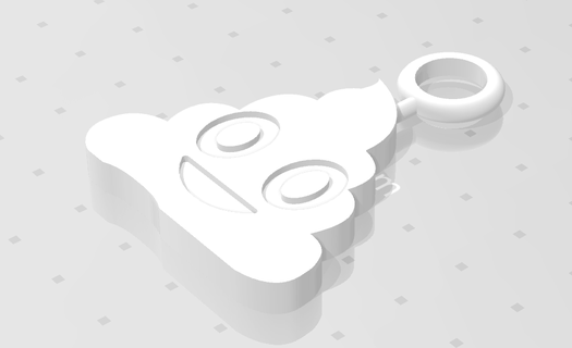 bok Kaka emoji anahtarlık 3d print model - Mito3D