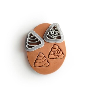 poop emoji polymer clay cutter Jewelry jewelry earrings cutters earring 3d print model - Mito3D