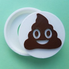 poop emoji snap badge fashion birthday boys boy girls girl small print brooch button potty funny abbymath swag advertising promotion cheer team spirit school holidays holiday christmas stocking stuffer present gift cute party favor cool fun magnet toys toy kids star heart bug devil crying laughing rolling eyes eye roll angel wink 3d print model - Mito3D