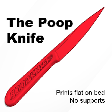 poop knife tool turd cutter 3d print model - Mito3D