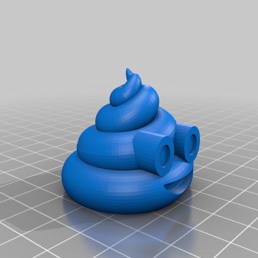 bok Kaka tuvalet damızlık örtmek kılıf emoji banyo 3D print model - Mito3D