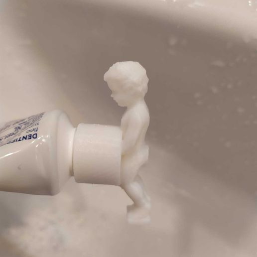 cocô Garoto pasta dentes engraçado 3D print model - Mito3D