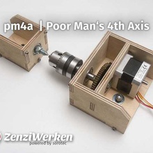 poor man's 4th axis cnc various diy zenziwerken stepcraft rotary engraver router chuck ballbearing 3d print model - Mito3D
