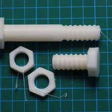 poor man's openscad screw library various engineering negative space thread rod parametric nut 3d print model - Mito3D