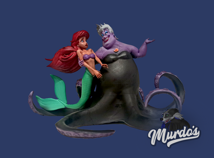 pobre infeliz alma Ariel Ursula pequeno sereia Disney Princesa diorama 3d print model - Mito3D