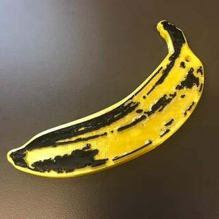 pop art style banana keychain keychains 3d print model - Mito3D