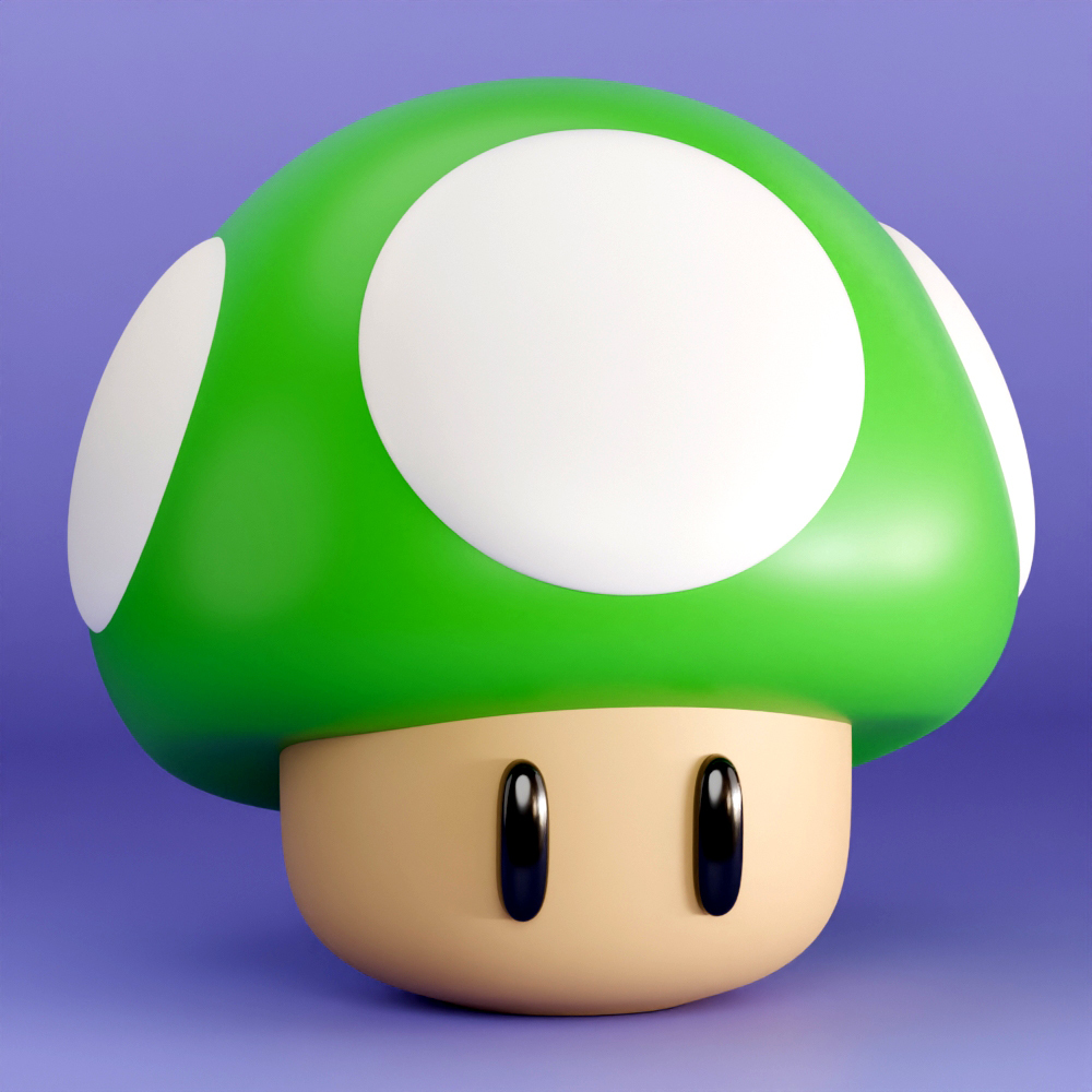 pop pencil toad - mario mushroom topper 3D print model - Mito3D