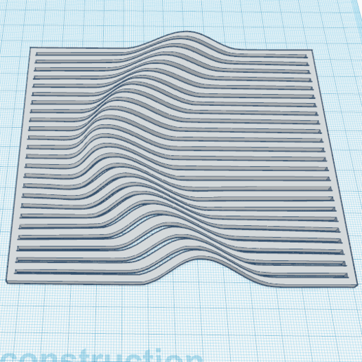 pop onda decoração óptico ilusão moderno arte 3D print model - Mito3D