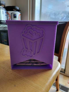 Popcorn scatola divertimento clipart cucina attrezzo contenitore cenare 3d print model - Mito3D