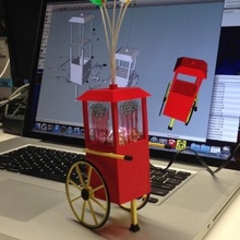 popcorn cart night light home 3d print model - Mito3D