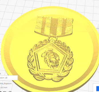 popcorn medal coaster gaming home cor art 3d print model - Mito3D