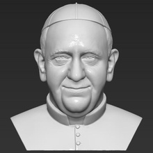 le pape françois buste de l'impression 3d ready stl, obj formats art sainte-marie christ dieu jésus rome religion catholicisme catholique du vatican 3d print model - Mito3D