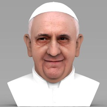 pope francis bust ready full color 3d printing art saint mary christ god jesus rome religion catholicism catholic vatican 3d print model - Mito3D