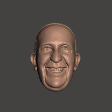 papa francisco cabeza personalizado 3d print model - Mito3D