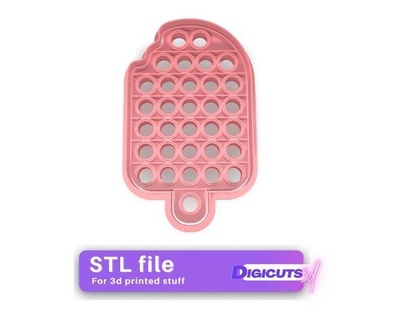 popit ice cream cookie cutter stl file among us 3d printing bakery 3d print model - Mito3D