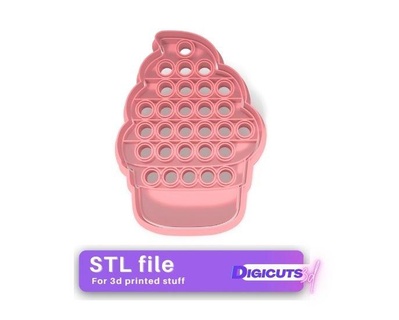 popit ice cream cup cookie cutter stl file among us 3d printing bakery 3d print model - Mito3D