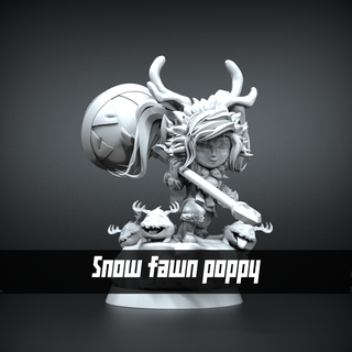 poppy snow fawn 3d print model lol figure statue collection figurines stl miniatures heroes sculpture leagueoflegends 3d print model - Mito3D