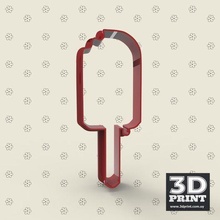 popsicle cookie cutter 1 - ice cream paddle cutting 3d print model - Mito3D