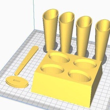 popsicle glace crème fabricant moule coquille bâton pop sicle 3d print model - Mito3D