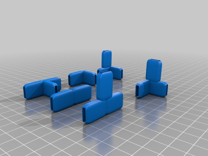 popsicle stick connectors buildings structures 3d print model - Mito3D