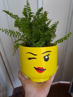 popular toy head pot head plant pot home decor decoration decoration  3d print model - Mito3D