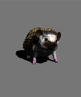 porcupine hedgehog animal fur cute nice paint sculpture 3d print model - Mito3D