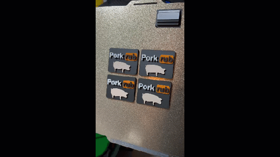 pork rub magnet - fridge bbq smoker grill wall art barbeque funny cyberhawk3d smoke smoked meats porker pig 3d print model - Mito3D