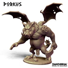 porkus game boar hog swine pig hell avernus miniature devil pathfinderrpg dnd 3d print model - Mito3D