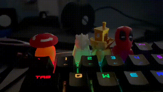 poro klavye tuşu yeniden düzenleme gözenek lig efsaneler lol anahtar şapka kawai tuş takımı 3d print model - Mito3D