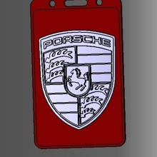 porsche-3d badge id credit card holder gadget 3d print model - Mito3D