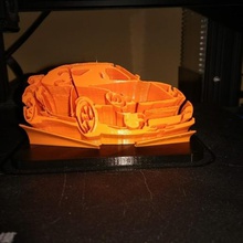 porsche 911 a arte luban de carro varanda 3d print model - Mito3D