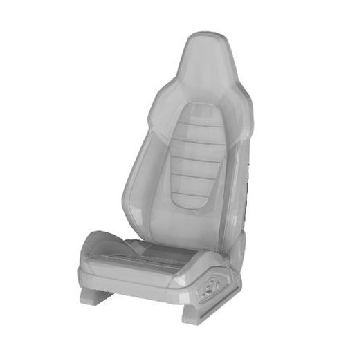 porsche 911 992 generation adaptive sport seat 922 banco 1/64 1/43 1/24 1/18 1/12 3D print model - Mito3D