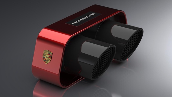 porsche 911 Auspuff Design Lautsprecher Audio Musik porsche911 3d print model - Mito3D