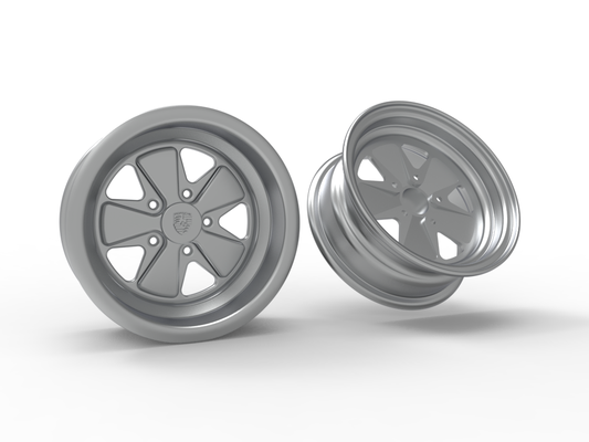 porsche 911 fuchs rims wheels car rim wheel 3d print model - Mito3D