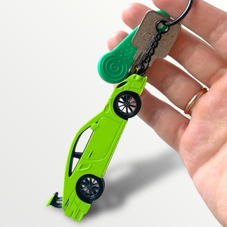 porsche 911 gt2 rs keychain - spinning wheels 3d print model - Mito3D