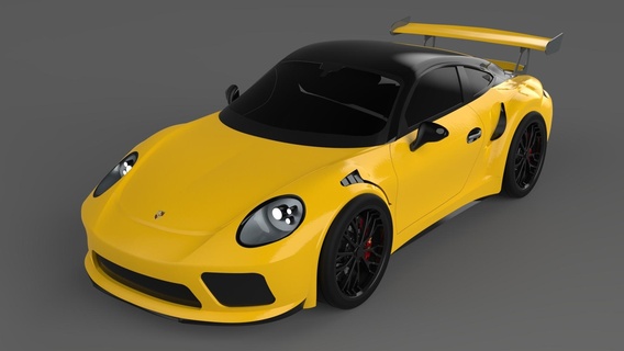 porsche 911 gt2 rs car races 3d print model - Mito3D
