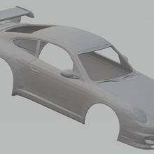 porsche 911 gt3 imprimable corps de la voiture jeu fente le système scalextric sport shell rc radio surveillance tamiya miniz 1-10 1-32 1-18 1-24 3d print model - Mito3D