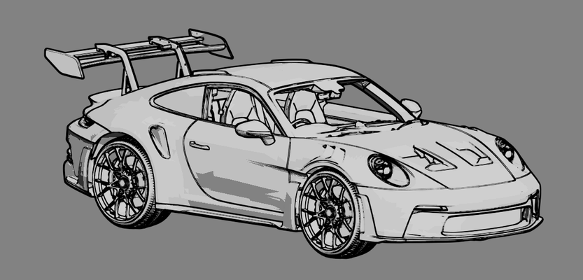 porsche 911 gt3 rs oyun 3d model 3d print model - Mito3D