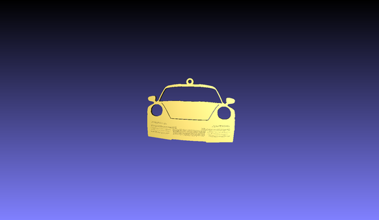 porsche 911 llavero cadena llave joyería joya 3d print model - Mito3D