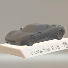 porsche 918 auto 3d modello di alta qualità stampa file stl art da collezione 3d, stampabile modelli 3d print model - Mito3D